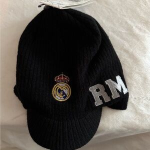 New with Tags Real Madrid Black Knit Cap One Size Fits All